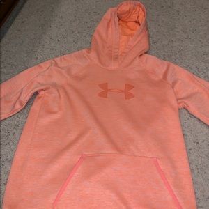 orange under armour sweatshirt